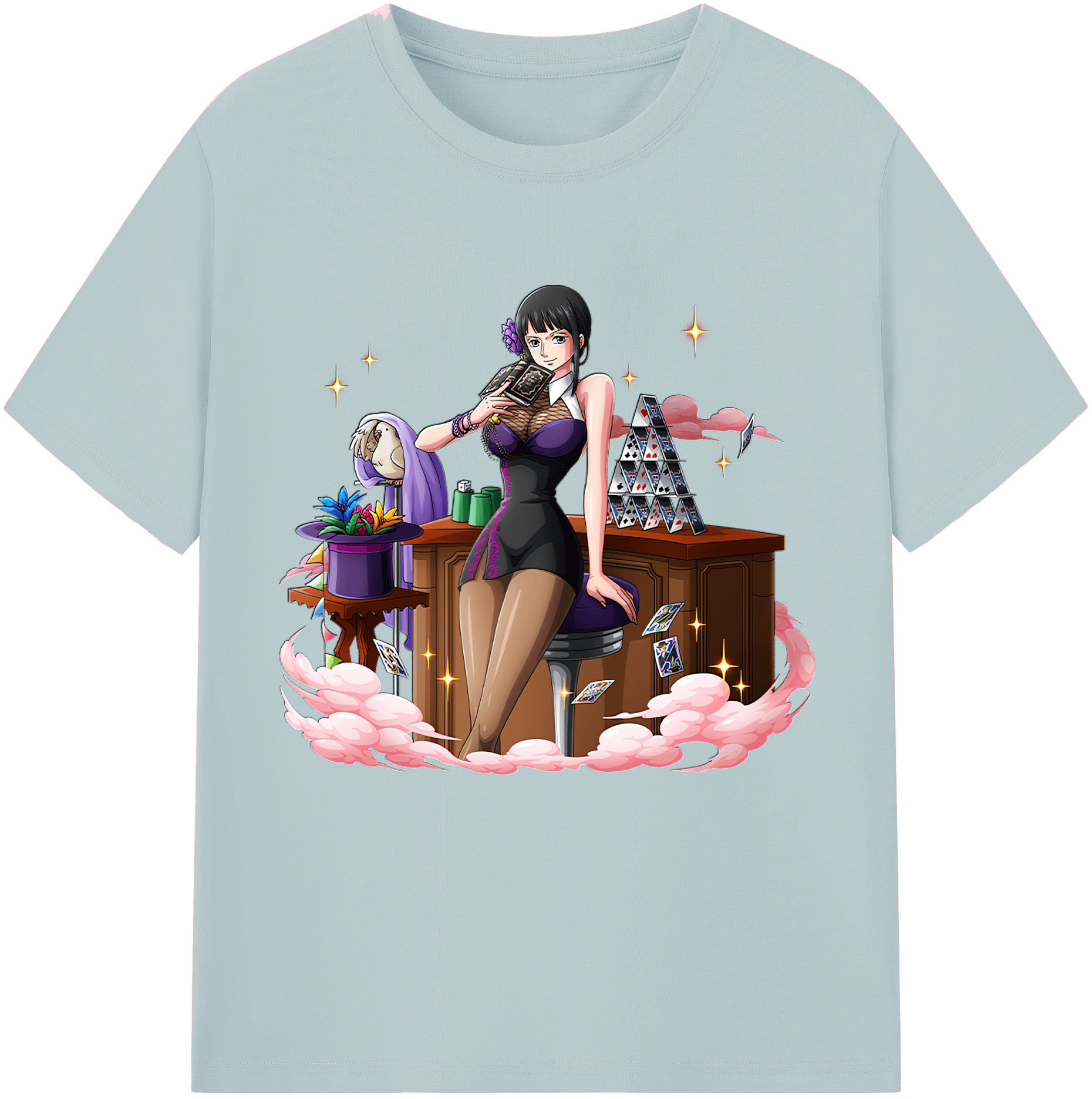ワンピース ニコ・ロビン ONE PIECE Nico Robin 綿100％半袖Tシャツ（フロントプリント）